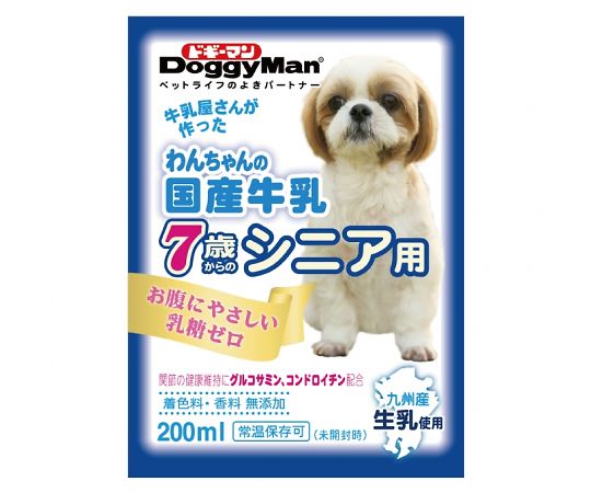 ドギーマンハヤシ わんちゃんの国産牛乳 7歳からのシニア用 200mL  1個（ご注文単位1個）【直送品】
