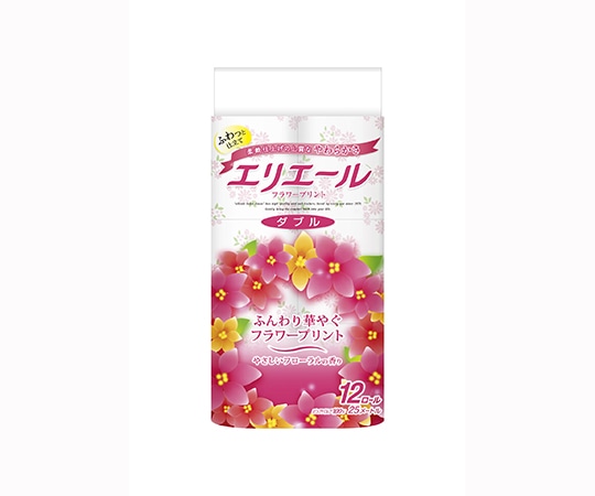 エリエール(大王製紙) エリエールトイレットティシューフラワープリント(ダブル)1ケース(12ロール×6パック) 20823297 1ケース(ご注文単位1ケース)【直送品】
