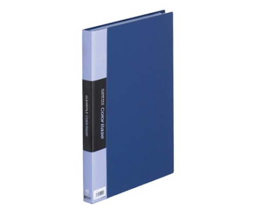キングジム クリアーファイル・カラーベース ポケット溶着式 ネイビー 132CW 1冊(ご注文単位1冊)【直送品】