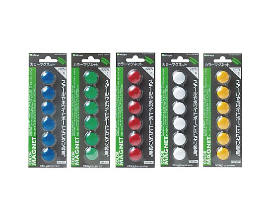 ミツヤ カラーマグネット小 6個×10箱入 CM-20P 1ケース（ご注文単位1ケース）【直送品】