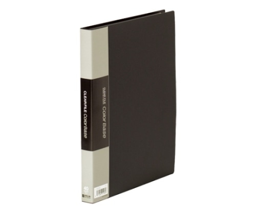 キングジム クリアーファイル・カラーベース ポケット溶着式 黒 122CW 1冊(ご注文単位1冊)【直送品】
