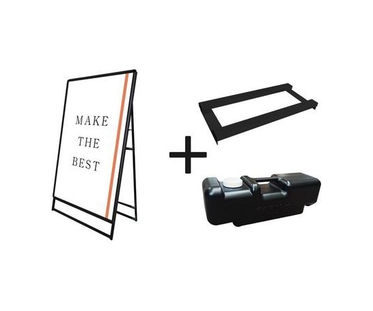 常磐精工 ポスターグリップスタンド看板 屋外用 A0片面ブラック ウエイトアーム・水タンクセット PGSK-A0KB-G-3SET 1個（ご注文単位1個）【直送品】