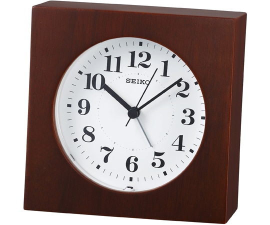 セイコー 掛置き兼用時計 108×107×44mm 茶 KR501B 1個(ご注文単位1個)【直送品】