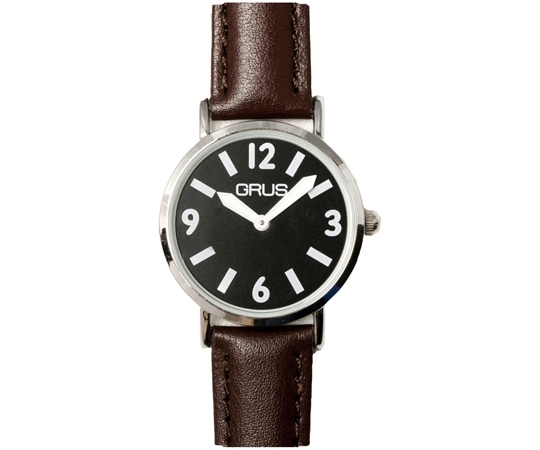 GRUS(グルス) グルス ロービジョンウォッチ レディース ブラック×ホワイト アラビア&バーインデックス GRS007-03 1個(ご注文単位1個)【直送品】