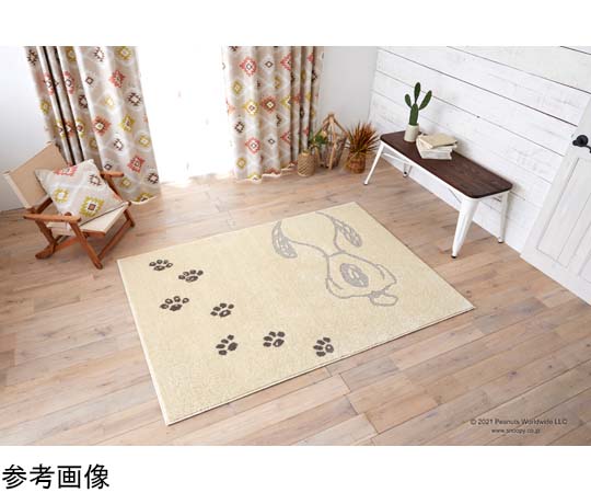 スミノエ PEANUTS ラグ ポウプリント 185×185cm アイボリー 13475770 1枚（ご注文単位1枚）【直送品】