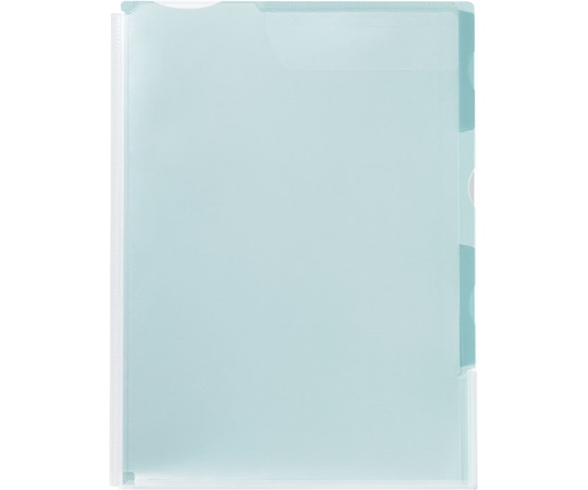 キングジム スーパーハードホルダー 3山インデックス(マチ付) ミズイロ CN765-LB 1冊(ご注文単位1冊)【直送品】