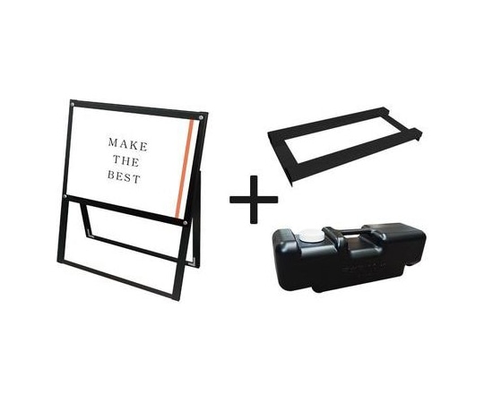 常磐精工 ブラックポスター用スタンド看板 B2横片面ブラック ウエイトアーム・水タンクセット BPSSK-B2YKB-3SET 1個（ご注文単位1個）【直送品】