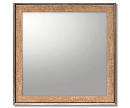 ユーパワー デコラティブ 大型ミラー ナチュラル「正方形(グレージュ)」 BM-14062 1個(ご注文単位1個)【直送品】