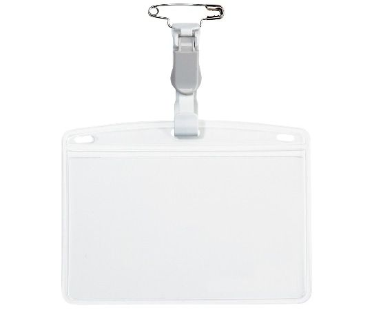 オープン工業 タッグ名札 プラクリップ PETプレート ハードヨコ名刺 1枚 NT-8P-GY 1個(ご注文単位1個)【直送品】