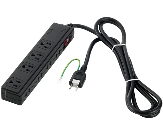 BUFFALO 2/3ピン式電源タップ 4+4個口タイプ 雷サージ防止 集中スイッチ付 2m ブラック BSTAPSDC820BK 1台(ご注文単位1台)【直送品】