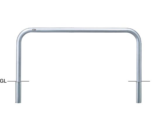 サンポール ステンレス アーチ型車止め 差込式 φ60.5(t3.0)×W1500×H650mm AA-7S15-650 1台(ご注文単位1台)【直送品】