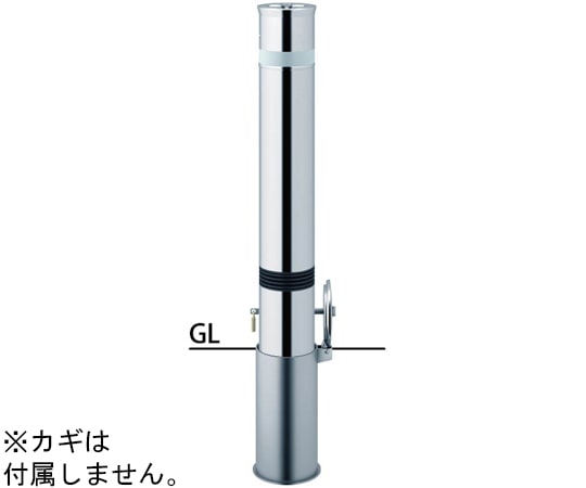 サンポール リフター ステンレス 車止め エンド用 スプリング付 φ114.3 交換用本体 LA-12SKCS-E 1本(ご注文単位1本)【直送品】