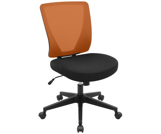 カグクロ メッシュチェアBR(肘無)オレンジ(ブリーザ) BR-1683-OR 1個(ご注文単位1個)【直送品】