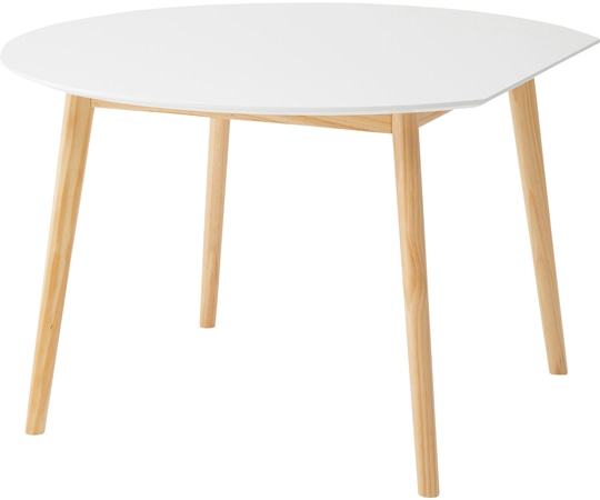 東谷 変形 ラウンドテーブル ホワイト TAP-003WH 1個（ご注文単位1個）【直送品】