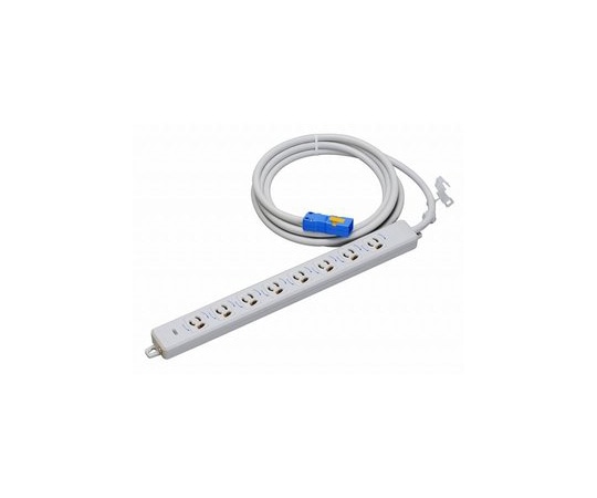 明工社 横形OA用抜け止め接地タップ8コ口 MR7908NT3 1個(ご注文単位1個)【直送品】