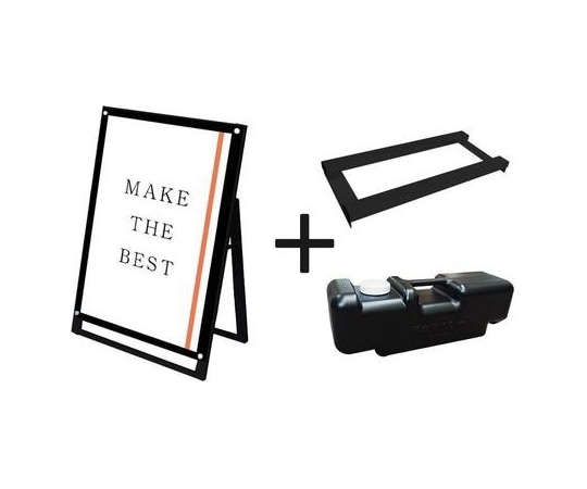 常磐精工 ブラックポスター用スタンド看板マグネジ A1ロウ片面ブラック ウエイトアーム・水タンクセット BPSSKMN-A1LKB-3SET 1個（ご注文単位1個）【直送品】