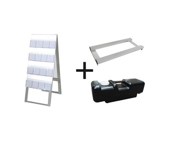 常磐精工 ケーススタンド看板 450幅4段両面ハイ ウエイトアーム・水タンクセット CSK-450X8RH-3SET 1個(ご注文単位1個)【直送品】