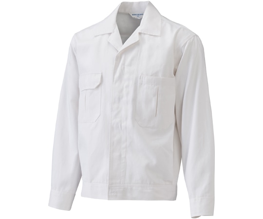 日の丸繊維 男性長袖上着 帯電防止 ホワイト 3L 1着(ご注文単位1着)【直送品】