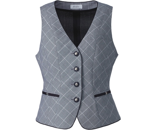 カーシーカシマ ENJOY ベスト 美スラッと グレー 19号 ESV555 1枚（ご注文単位1枚）【直送品】
