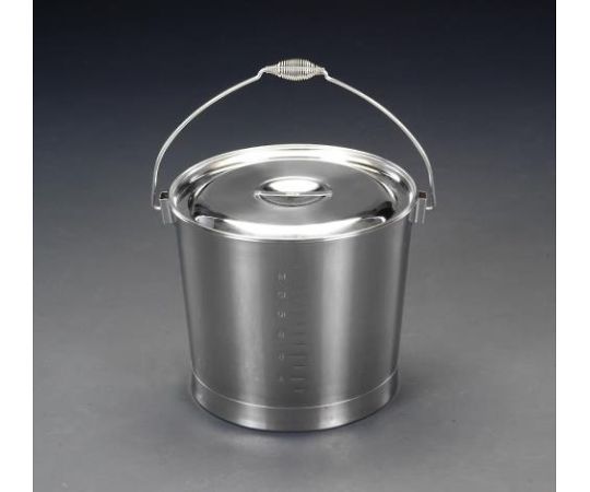 エスコ 8L バケツ・ふた付(ステンレス製) EA508S-11 1台(ご注文単位1台)【直送品】