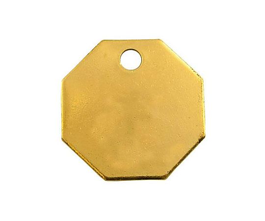 エスコ 38.1mm タグブランク(真鍮 八角/10枚) EA591HK-13 1pk(ご注文単位1pk)【直送品】