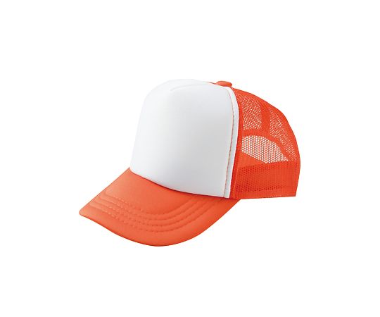 LIFEMAX アメリカンキャップ オレンジ/ホワイト フリー MC6615-23 1個（ご注文単位1個）【直送品】