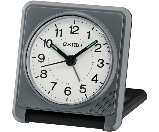 セイコー トラベラクロック 75×72×77mm グレー QQ638S 1個(ご注文単位1個)【直送品】