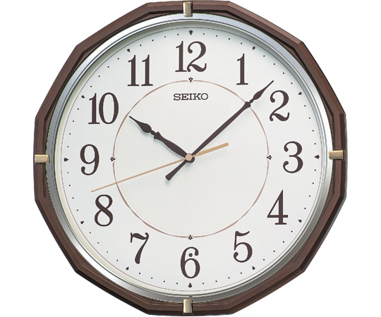 セイコー 電波掛時計 305×305×47mm 茶 KX274B 1個(ご注文単位1個)【直送品】