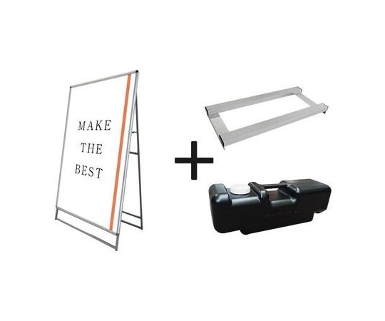 常磐精工 ポスターグリップスタンド看板 屋外用 B0片面シルバー ウエイトアーム・水タンクセット PGSK-B0KS-G-3SET 1個（ご注文単位1個）【直送品】