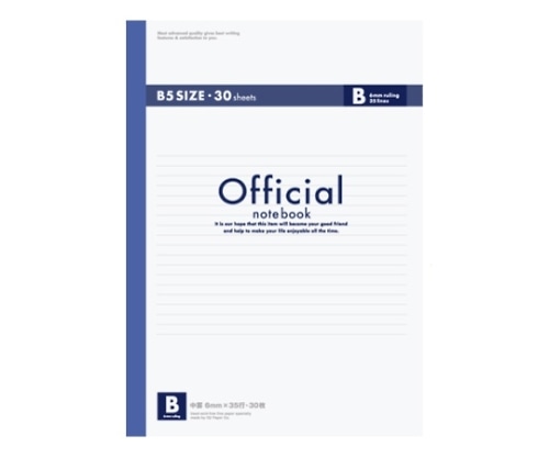 アピカ オフィシャル 無線綴じノート セミB5 B罫 30枚 6B3F 1冊(ご注文単位1冊)【直送品】