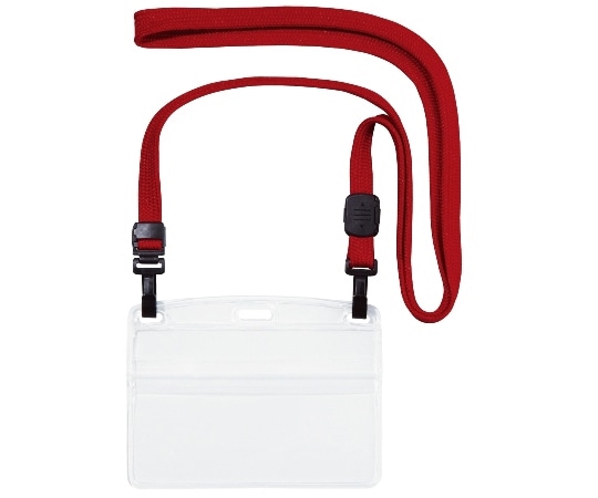 オープン工業 吊り下げ名札 ダブルフック式 ヨコ名刺 1枚 赤 NL-1P-RD 1個(ご注文単位1個)【直送品】