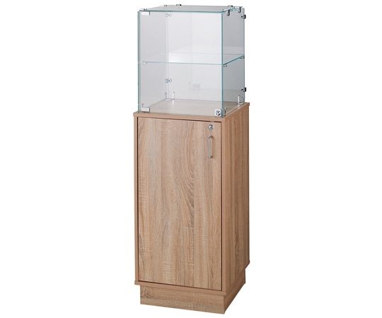 ストア・エキスプレス 木製ガラスタワーショーケース ラスティック柄 61-797-96-3 1台（ご注文単位1台）【直送品】