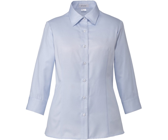 カーシーカシマ ENJOY シャツブラウス FINE KERSEY ブルー 15号 ESB593 1枚(ご注文単位1枚)【直送品】