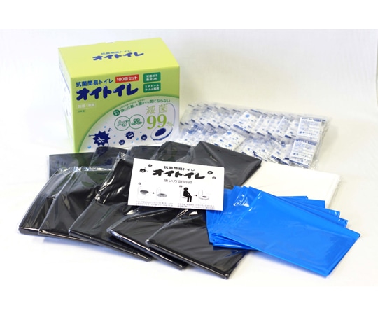 アズワン 抗菌簡易トイレ オイトイレ 100回分×4箱入 WPB-OT-100 1ケース(ご注文単位1ケース)【直送品】