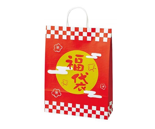 ストア・エキスプレス 手提げ福袋 金丸 32×H33cm 50枚 28-151-2-5 1セット（ご注文単位1セット）【直送品】