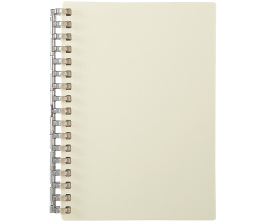 LIHITLAB Mutual オープンリングノート A6 アイボリー N2671-16 1冊(ご注文単位1冊)【直送品】