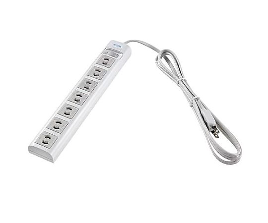 エスコ AC125V/15Ax 2m タップ(7口・抜け止・マグネット) EA815GL-55 1個(ご注文単位1個)【直送品】