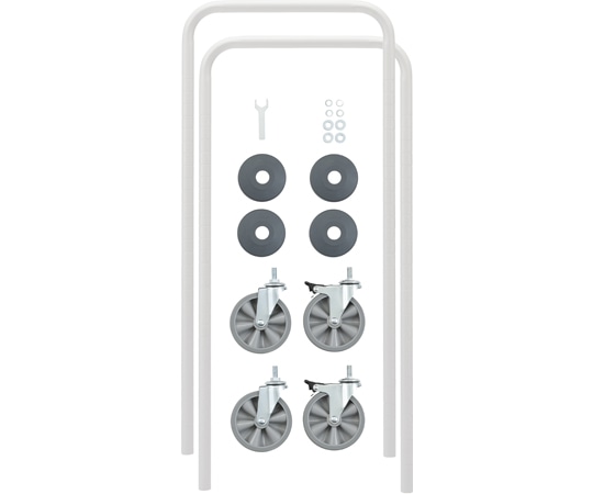 エレクター ベーシックシリーズ ハンドル型ポール・キャスターセット ホワイト 1100mm BHPC44W 1組（ご注文単位1組）【直送品】