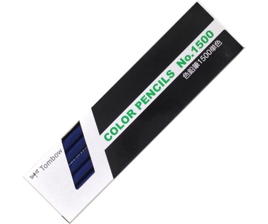トンボ鉛筆 色鉛筆 1500 単色 あいいろ 藍色 1ダース(12本入) 1500-17 1ダース(ご注文単位1ダース)【直送品】
