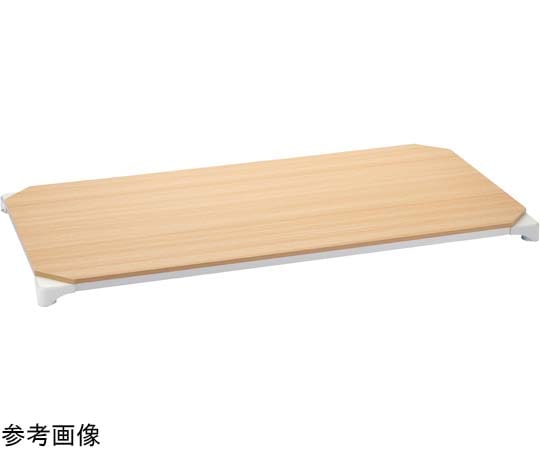 エレクター ベーシックシリーズウッドシェルフ W1200×D600mm ナチュラルウッド ホワイトフレーム 天板用 B2448MNWD1 1枚（ご注文単位1枚）【直送品】