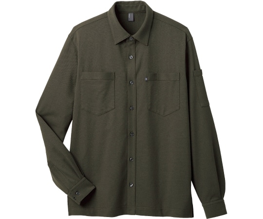 カーシーカシマ CAREAN 長袖ニットシャツ T/C KANOKO SHIRT カーキ 4L CWY173 1枚(ご注文単位1枚)【直送品】