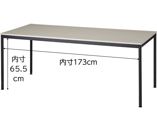 アズワン ミーティングテーブル ホワイトウッド天板 180×80cm 61-801-18-3 1台(ご注文単位1台)【直送品】