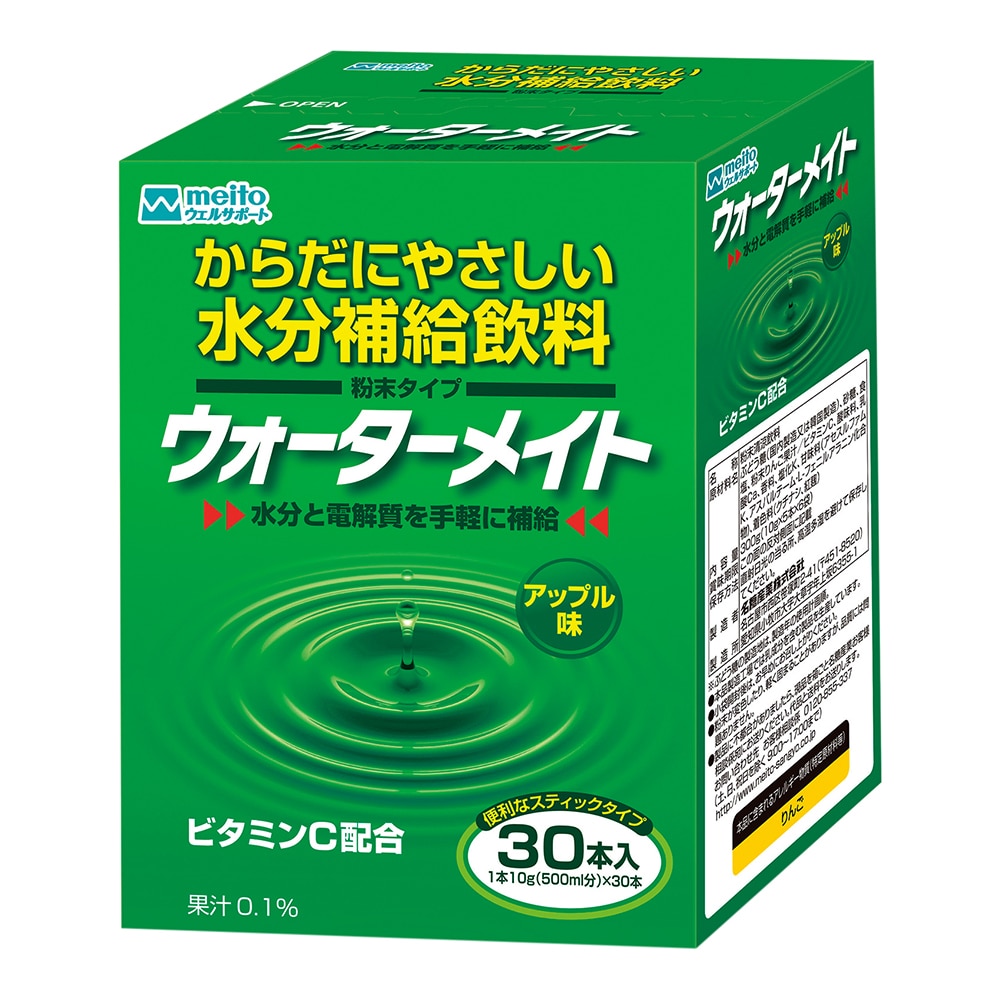 名糖産業 ウォーターメイト スティックタイプ アップル風味 500mL分 10g×30本入  1箱（ご注文単位1箱）【直送品】