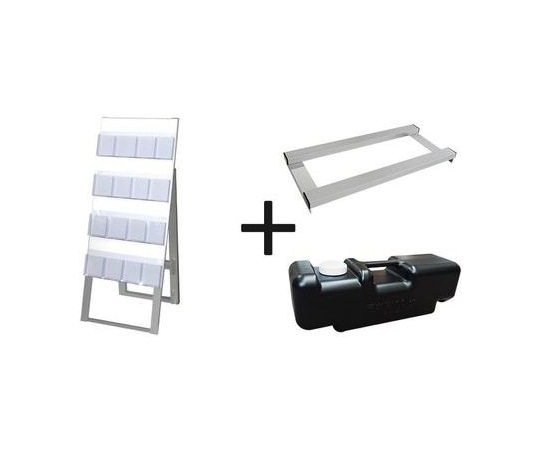 常磐精工 ケーススタンド看板 450幅4段片面ハイ ウエイトアーム・水タンクセット CSK-450X4KH-3SET 1個（ご注文単位1個）【直送品】