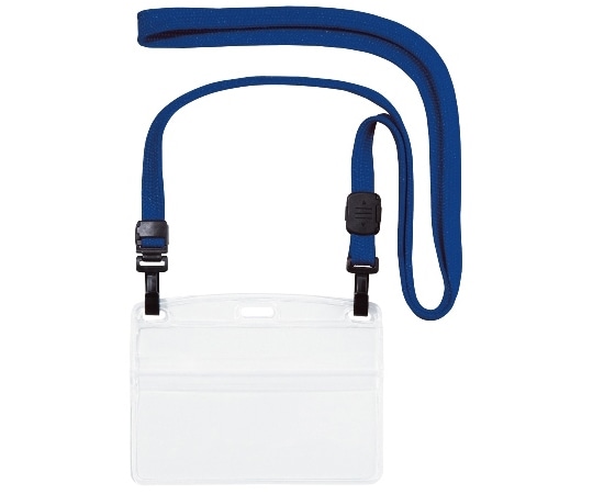 オープン工業 吊り下げ名札 ダブルフック式 ヨコ名刺 1枚 青 NL-1P-BU 1個(ご注文単位1個)【直送品】