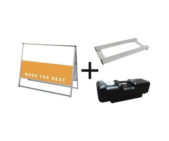 常磐精工 バリウススタンド看板 アルミ複合板1200×900両面 ウエイトアーム・水タンクセット VASKAP-1200X900R-3SET 1個（ご注文単位1個）【直送品】