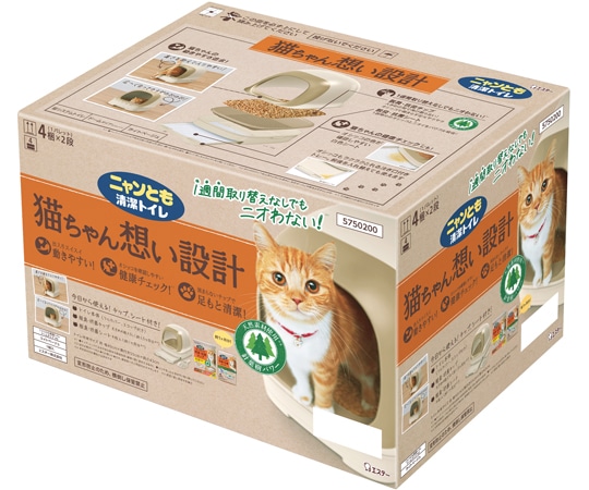 エステー ニャンとも清潔トイレ ドームタイプ ライトベージュ  1セット（ご注文単位1セット）【直送品】