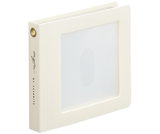 LIHITLAB myfa スクエアフォトコレクションファイル ミニ ミルキーホワイト N3326-0 1冊(ご注文単位1冊)【直送品】