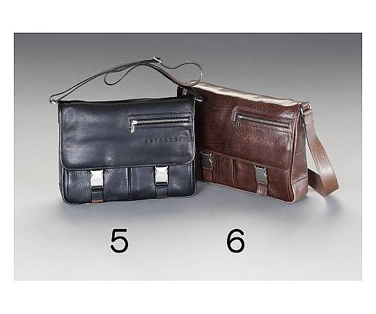 エスコ 360x 80x260mm ショルダーバッグ(本製製/ブラック) EA927TC-5 1個(ご注文単位1個)【直送品】