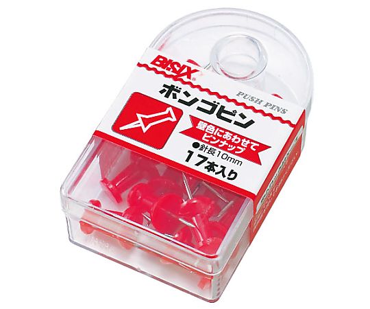ミツヤ ボンゴピン 赤 17本×5箱入 BX1-3-RD 1ケース（ご注文単位1ケース）【直送品】